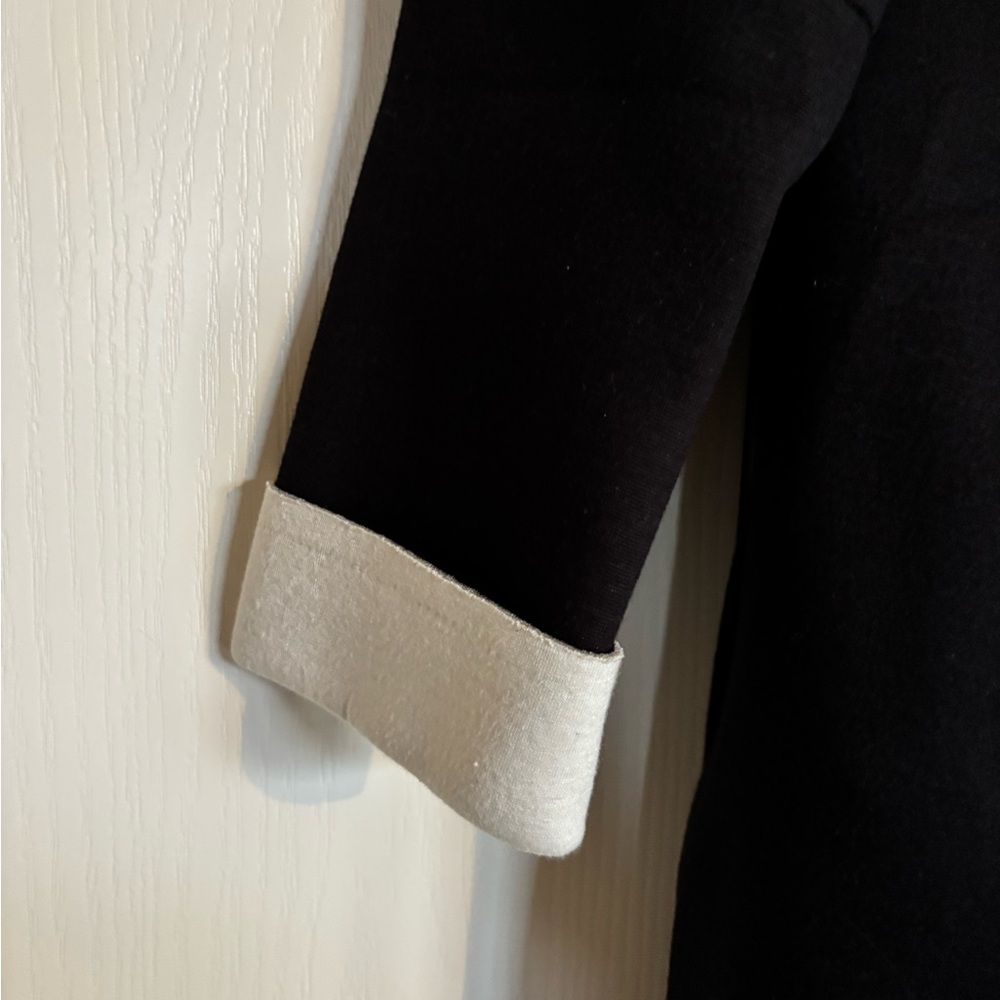 La Streghe Italian neoprene high collar button black jacket size medium NEW! - Picture 5 of 10